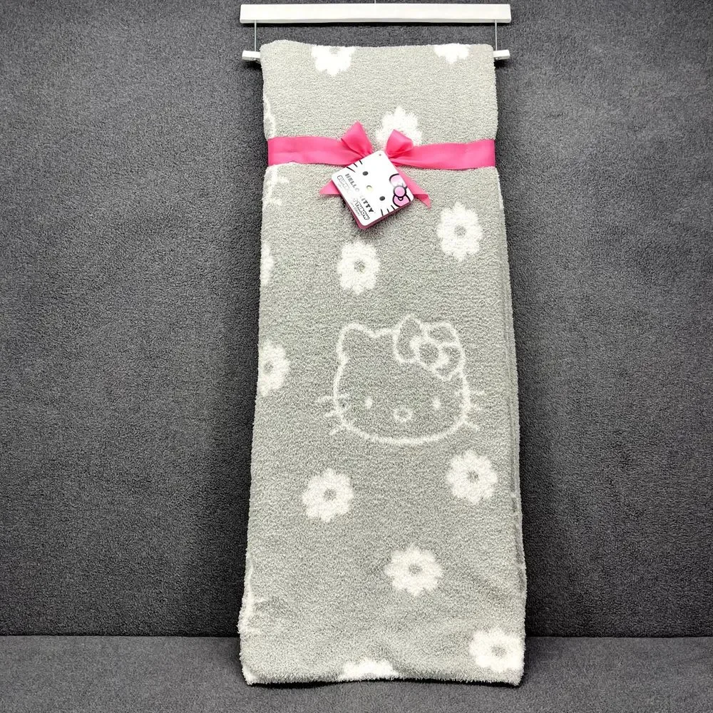 HELLO KITTY Blanket Gray & White Super Soft Throw Blanket 50
